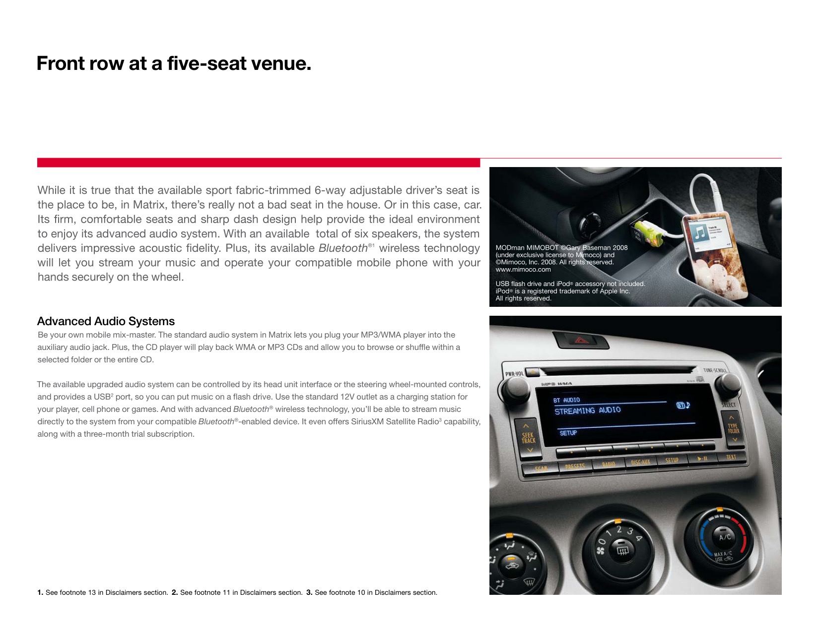 2012 Toyota Matrix Brochure Page 12